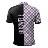 Boswell Modern Tartan Polo Shirt Half of Me - Cross Style